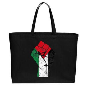 Fist Of Palestine Free Palestine Flag Cotton Canvas Jumbo Tote