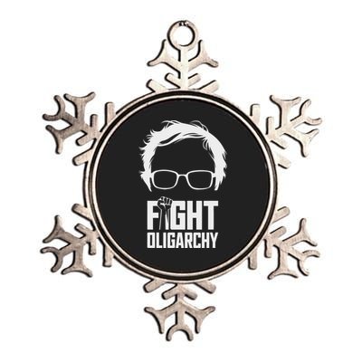 Fight Oligarchy, Protest & Resist With Bernie Sanders & Aoc Metallic Star Ornament