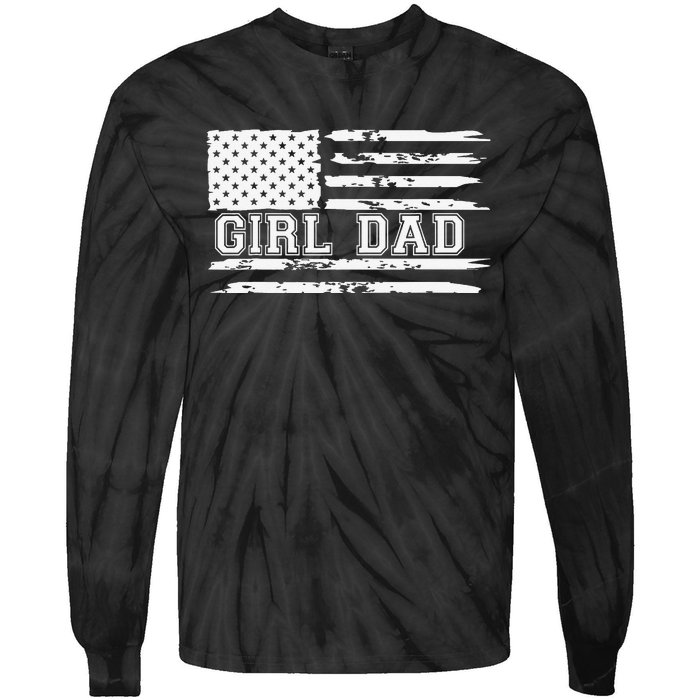 Father of Proud New Dad Fathers Day Gift Tie-Dye Long Sleeve Shirt