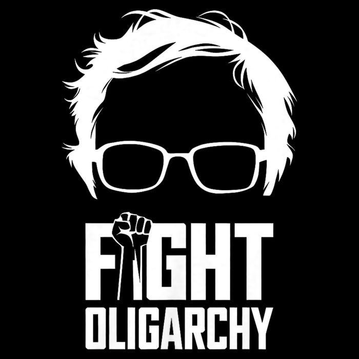 Fight Oligarchy, Protest & Resist With Bernie Sanders & AOC Drawstring Bag