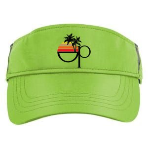 Funny Ocean Pacific 80s Retro Sunset Gift Adult Drive Performance Visor