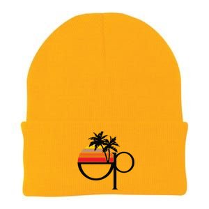 Funny Ocean Pacific 80s Retro Sunset Gift Knit Cap Winter Beanie