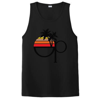 Funny Ocean Pacific 80s Retro Sunset Gift PosiCharge Competitor Tank