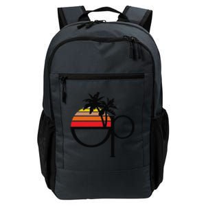 Funny Ocean Pacific 80s Retro Sunset Gift Daily Commute Backpack