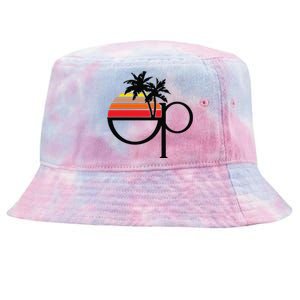 Funny Ocean Pacific 80s Retro Sunset Gift Tie-Dyed Bucket Hat