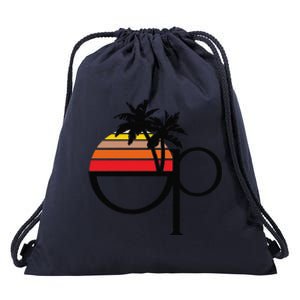 Funny Ocean Pacific 80s Retro Sunset Gift Drawstring Bag