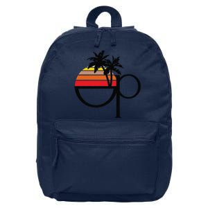 Funny Ocean Pacific 80s Retro Sunset Gift 16 in Basic Backpack