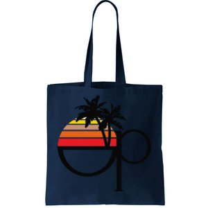 Funny Ocean Pacific 80s Retro Sunset Gift Tote Bag