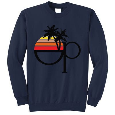 Funny Ocean Pacific 80s Retro Sunset Gift Tall Sweatshirt