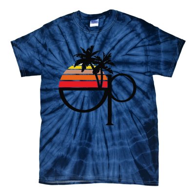 Funny Ocean Pacific 80s Retro Sunset Gift Tie-Dye T-Shirt