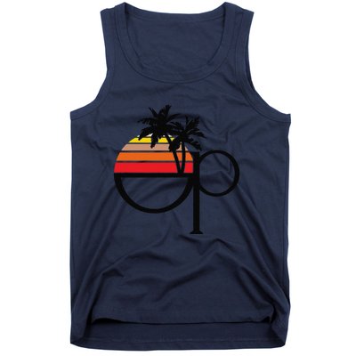 Funny Ocean Pacific 80s Retro Sunset Gift Tank Top