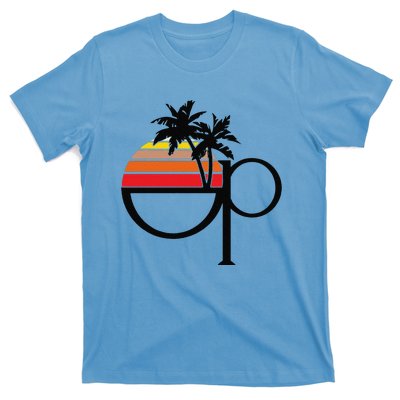 Funny Ocean Pacific 80s Retro Sunset Gift T-Shirt