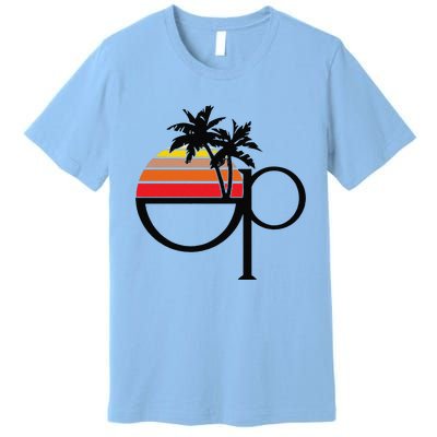 Funny Ocean Pacific 80s Retro Sunset Gift Premium T-Shirt