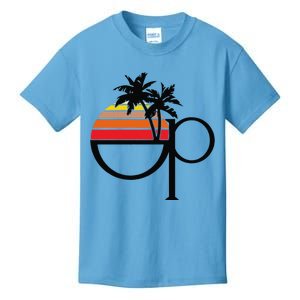 Funny Ocean Pacific 80s Retro Sunset Gift Kids T-Shirt