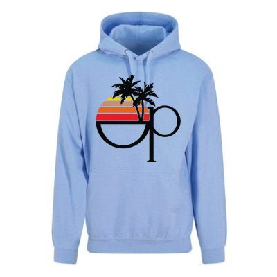 Funny Ocean Pacific 80s Retro Sunset Gift Unisex Surf Hoodie