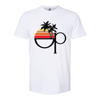 Funny Ocean Pacific 80s Retro Sunset Gift Softstyle® CVC T-Shirt