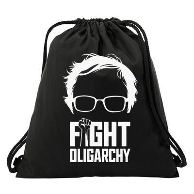 Fight Oligarchy, Protest & Resist With Bernie Sanders & Aoc Drawstring Bag