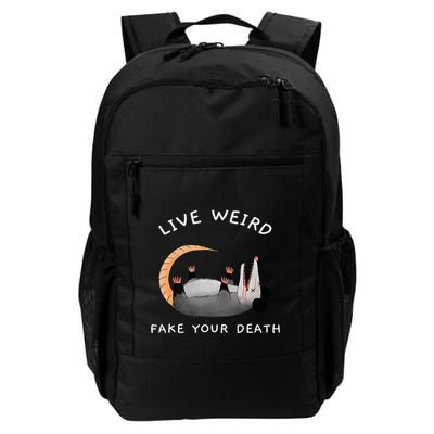 Funny Opossum Possum Live Weird Fake Your Death Daily Commute Backpack