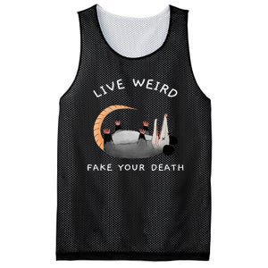 Funny Opossum Possum Live Weird Fake Your Death Mesh Reversible Basketball Jersey Tank