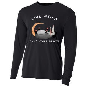 Funny Opossum Possum Live Weird Fake Your Death Cooling Performance Long Sleeve Crew