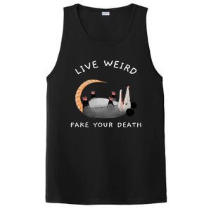 Funny Opossum Possum Live Weird Fake Your Death PosiCharge Competitor Tank