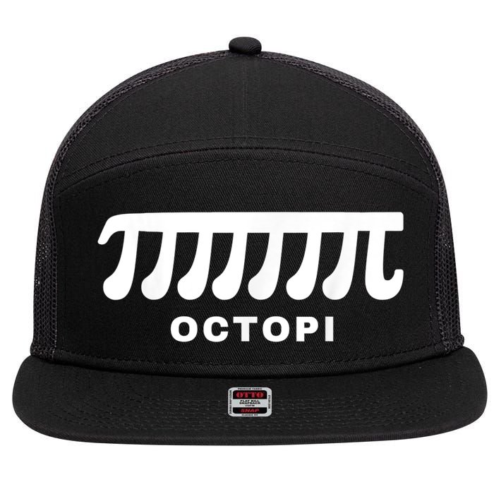 Funny Octopi Pun Happy PI Day Math Teacher 7 Panel Mesh Trucker Snapback Hat