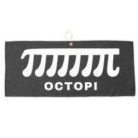 Funny Octopi Pun Happy PI Day Math Teacher Large Microfiber Waffle Golf Towel