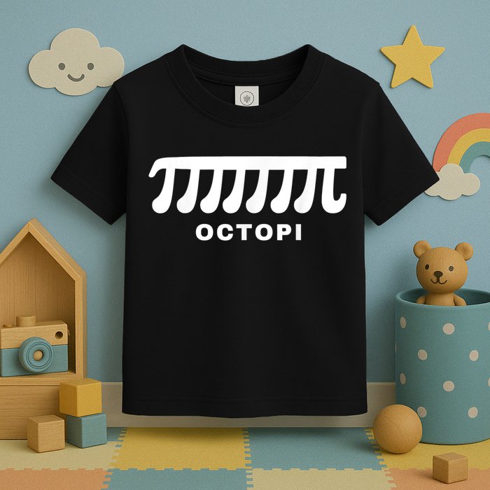 Funny Octopi Pun Happy PI Day Math Teacher Toddler T-Shirt