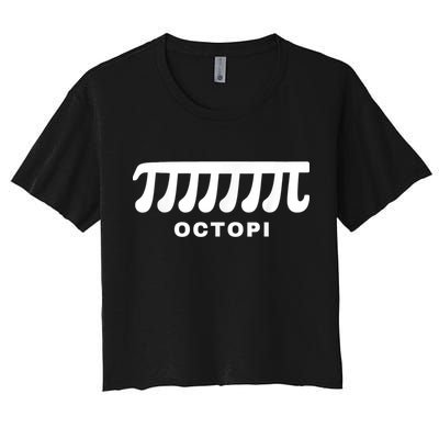 Funny Octopi Pun Happy PI Day Math Teacher Crop Top