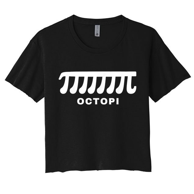 Funny Octopi Pun Happy PI Day Math Teacher Crop Top