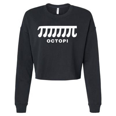 Funny Octopi Pun Happy PI Day Math Teacher Cropped Pullover Crew