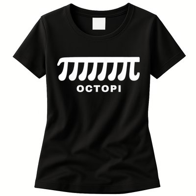 Funny Octopi Pun Happy PI Day Math Teacher Womens T-Shirt
