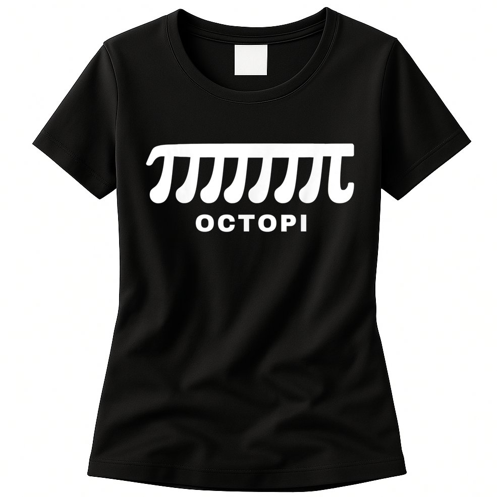 Funny Octopi Pun Happy PI Day Math Teacher Womens T-Shirt