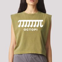 Funny Octopi Pun Happy PI Day Math Teacher Garment-Dyed Women's Muscle Tee