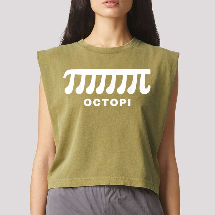 Funny Octopi Pun Happy PI Day Math Teacher Garment-Dyed Women's Muscle Tee