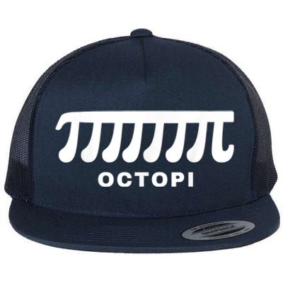 Funny Octopi Pun Happy PI Day Math Teacher Flat Bill Trucker Hat