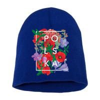 Flowers Of Poland Word Art Cute Gift Polska Polish Pride Gift Short Acrylic Beanie