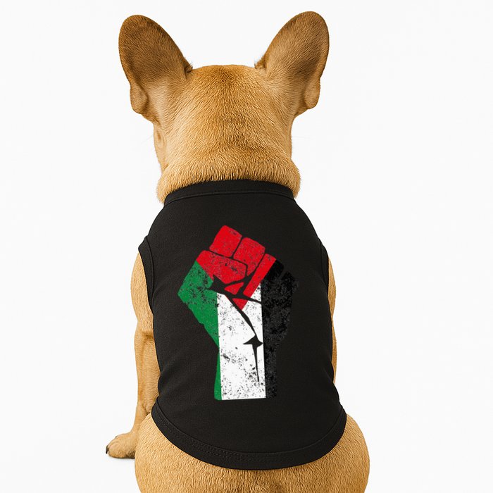 Fist of Palestine Free Palestine Doggie Tank