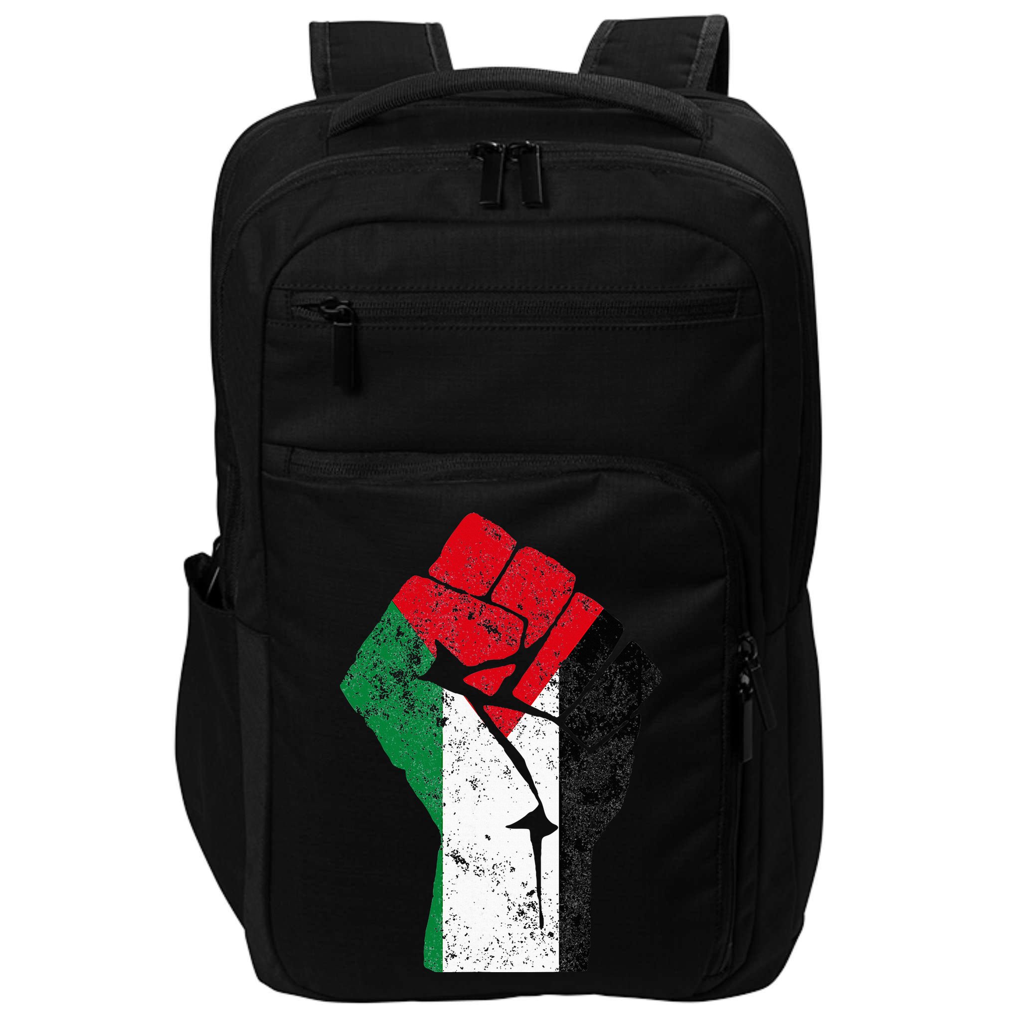 Fist of Palestine Free Palestine Impact Tech Backpack