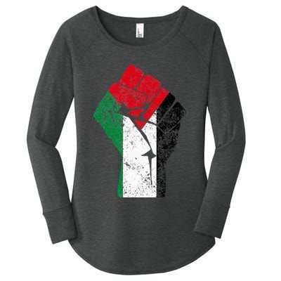Fist of Palestine Free Palestine Women's Perfect Tri Tunic Long Sleeve Shirt