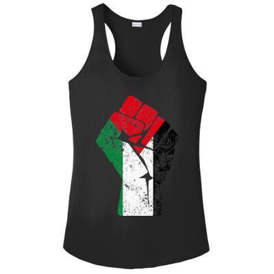 Fist of Palestine Free Palestine Ladies PosiCharge Competitor Racerback Tank