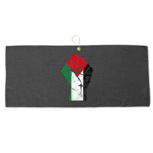 Fist of Palestine Free Palestine Large Microfiber Waffle Golf Towel