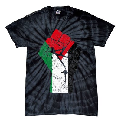 Fist of Palestine Free Palestine Tie-Dye T-Shirt