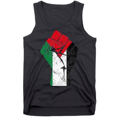 Fist of Palestine Free Palestine Tank Top