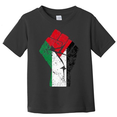 Fist of Palestine Free Palestine Toddler T-Shirt
