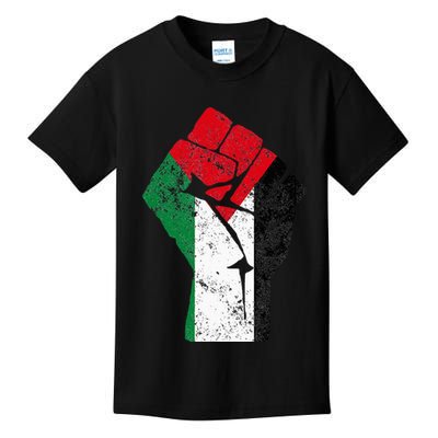Fist of Palestine Free Palestine Kids T-Shirt