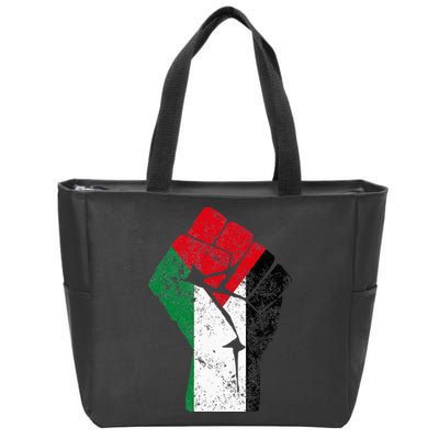 Fist of Palestine Free Palestine Zip Tote Bag