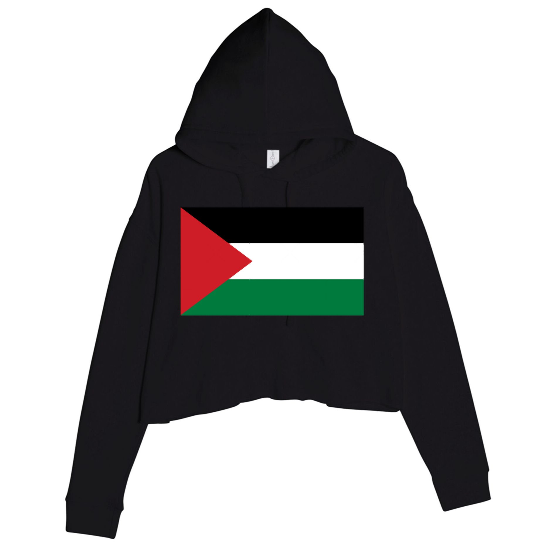 Flag Of Palestine Crop Fleece Hoodie