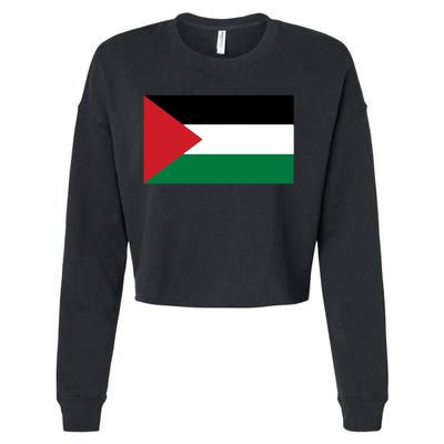 Flag Of Palestine Cropped Pullover Crew