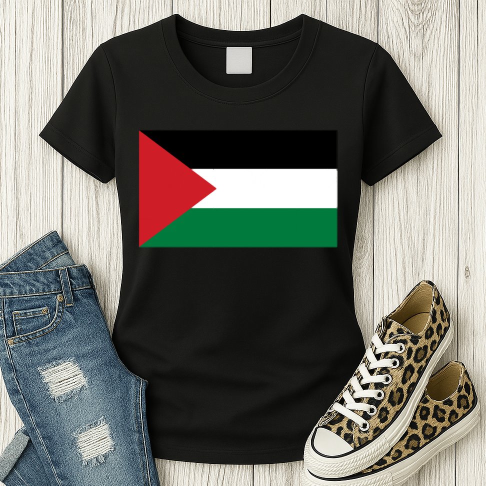 Flag Of Palestine Womens T-Shirt
